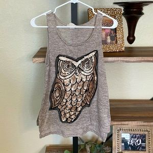Agaci Owl Tank Top Size Small